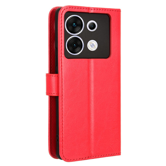 Klopové pouzdro pro Infinix Zero 30 5G, Crazy Horse Wallet, červené