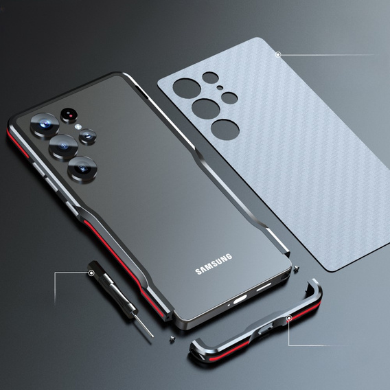 Pouzdro LUPHIE pro Samsung Galaxy S25 Ultra, Armor Bumper, černé