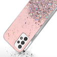 Pouzdro pro Samsung Galaxy A53 5G, Glittery, růžové
