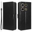 Klopové pouzdro pro Infinix Note 30 Pro 4G, Crazy Horse Wallet, černé