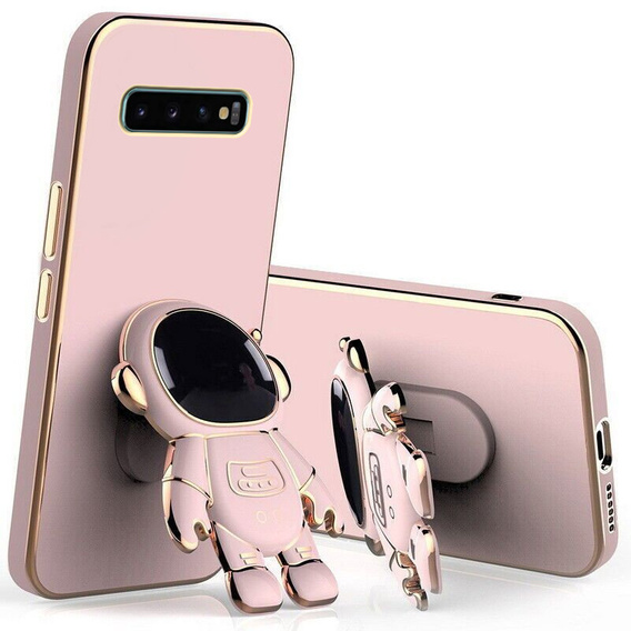 Pouzdro pro Samsung Galaxy S10, Astronaut, růžové rose gold