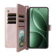 Flipové pouzdro pro Xiaomi Poco F7 Pro / F7 Ultra, Crossbody Leather Wallet, růžové
