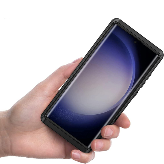 Vodotěsné pouzdro IP68 pro Samsung Galaxy S23 Ultra, černé