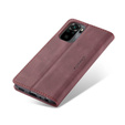 Pouzdro CASEME pro Xiaomi Redmi Note 10 / 10S, Leather Wallet Case, kaštanové