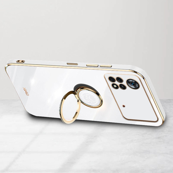 Pouzdro pro Xiaomi Poco M4 Pro 4G, Electro Ring, bílé