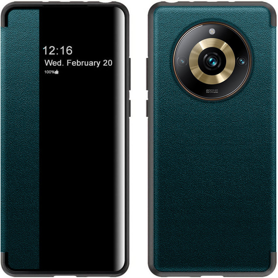 Flipové pouzdro pro Realme 11 Pro 5G / 11 Pro+ 5G, Side View, zelené