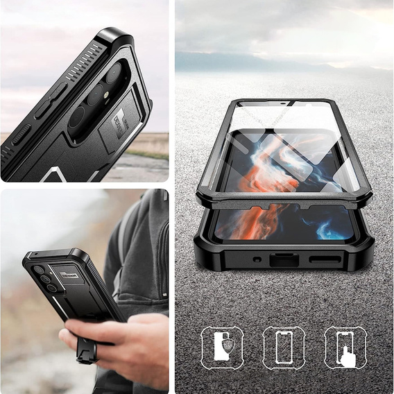 Pancéřové pouzdro pro Samsung Galaxy A34 5G, Dexnor Full Body (Two Frames), černé