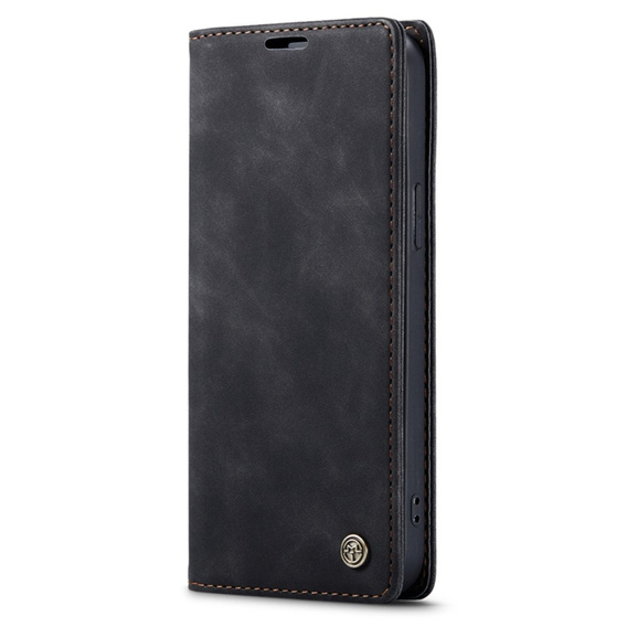 Pouzdro CASEME pro iPhone 14 Pro, Leather Wallet Case, černé