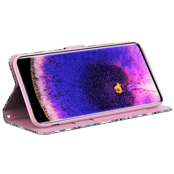 Klopové pouzdro pro Oppo A17, Light Spots Decor, fialové
