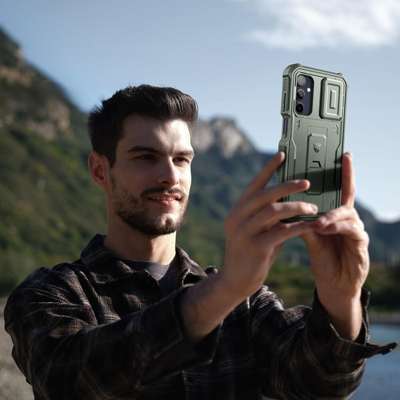 Pancéřové pouzdro pro Samsung Galaxy A15, Dexnor Full Body (Two Frames), zelené