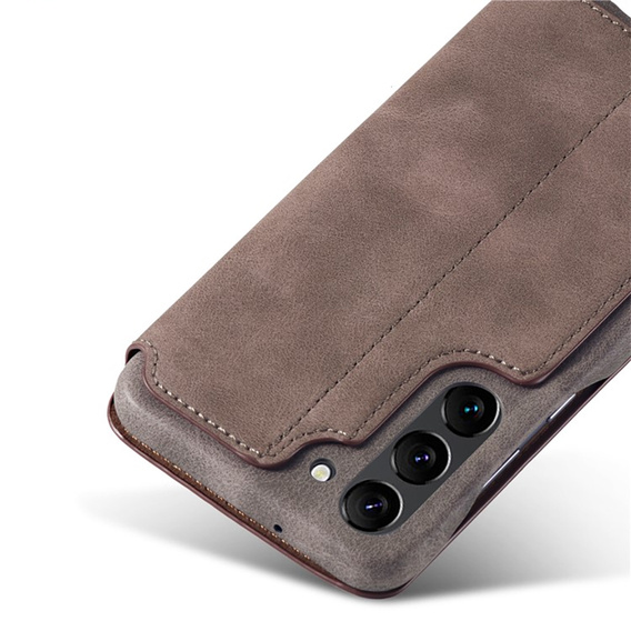 Klopové pouzdro pro Samsung Galaxy S23 Plus, ERBORD Retro, hnědé