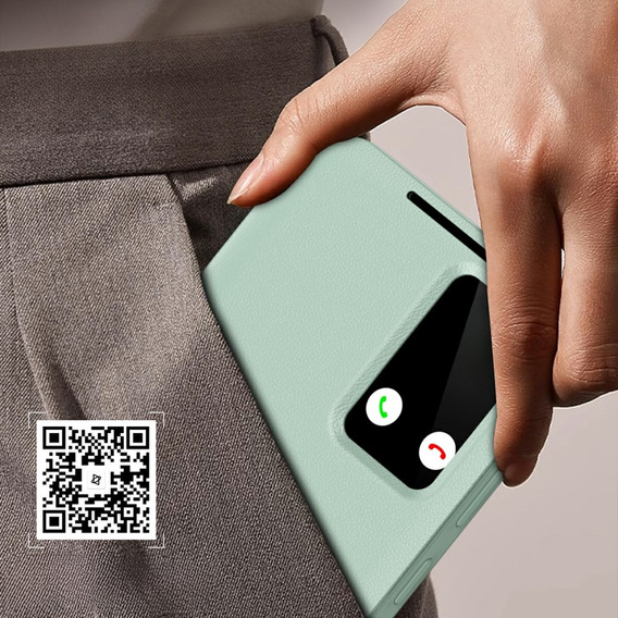 Flipové pouzdro pro Samsung Galaxy A56 5G, Smart View Wallet, zelené