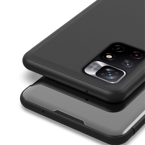 Pouzdro pro Xiaomi Poco M4 Pro 5G / Redmi Note 11S 5G, Clear View, černé