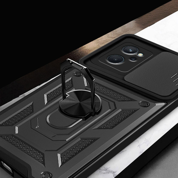 Pouzdro pro Realme 9i / Oppo A96, CamShield Slide, černé