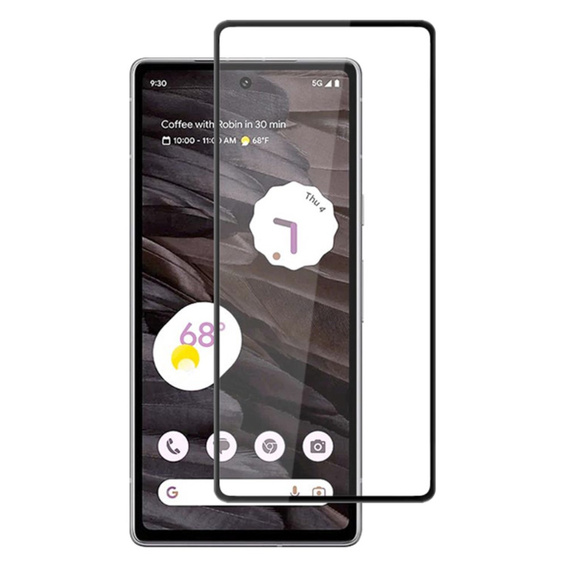 Tvrzené sklo Mocolo Full Glue pro Google Pixel 8A, černý rámeček