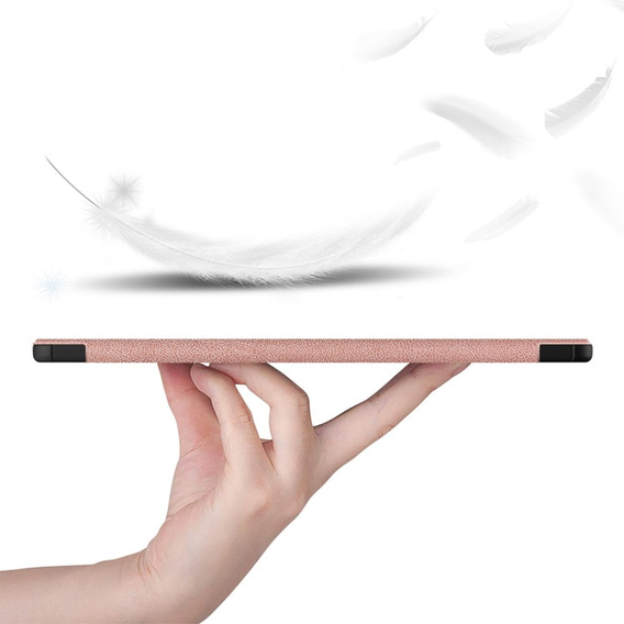 Pouzdro pro Samsung Galaxy Tab S9 FE+ Plus, Smartcase s prostorem pro stylus, růžové rose gold