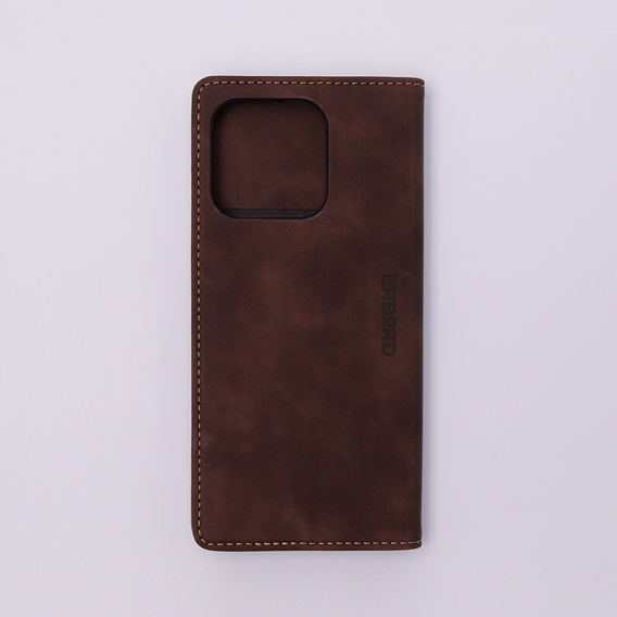 Pouzdro pro Xiaomi Redmi 12C, ERBORD Vintage peněženka s klopou, káva