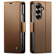 CASEME Litchi Peněženkové flipové pouzdro pro Samsung Galaxy Z Fold7 5G