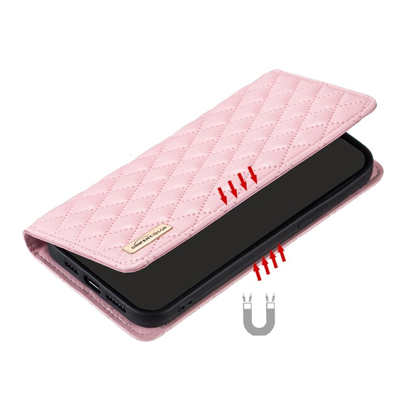 Klopové pouzdro pro Samsung Galaxy A54 5G, Wallet, BINFEN COLOR, růžové