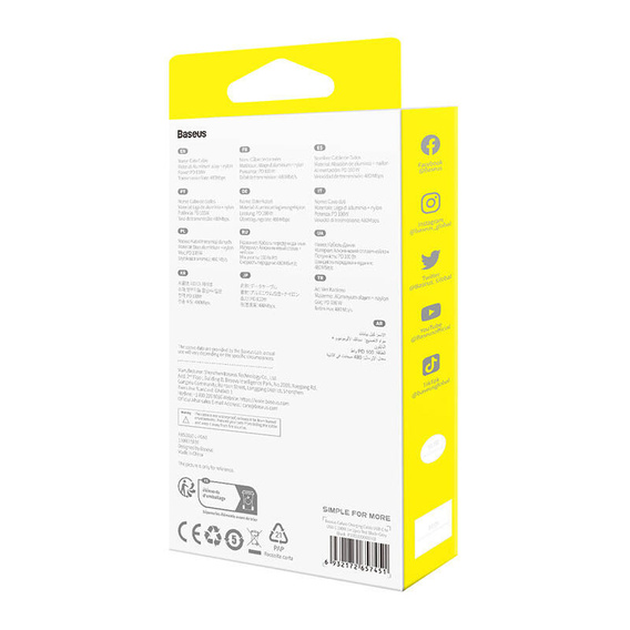 Baseus Cafule USB-C na USB-C 100W kabel 1m - sada 2 kusů