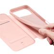 Dux Ducis pouzdro pro iPhone 17 Pro, Skin Pro, s klopou, s přihrádkou na kartu, růžové