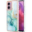 Ochranné pouzdro pro Motorola Moto G24 / G24 Power / G04, Marble Slim Case, zelené
