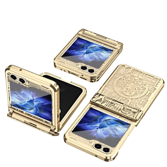 Pouzdro pro Samsung Galaxy Z Flip7 FE / Z Flip6, Mechanical Legend, zlaté