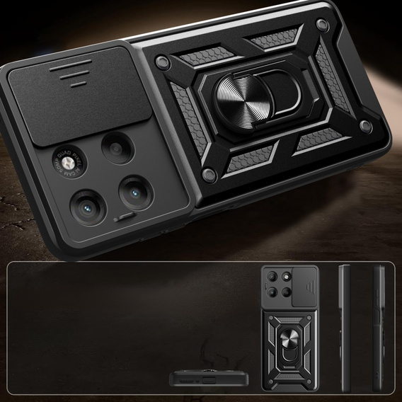 Pouzdro pro Motorola Moto G15 / Motorola Moto G15 Power, CamShield Slide, černé