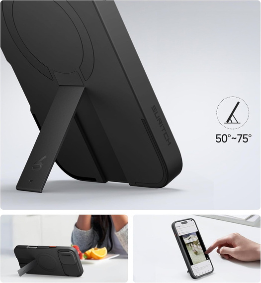 Pouzdro pro iPhone 12 / 12 Pro, Suritch Shockproof, pro MagSafe, černé