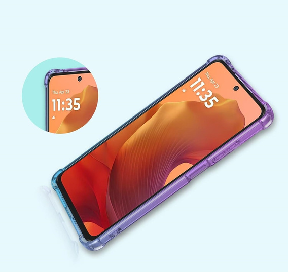Pouzdro pro Motorola Moto G15 / Motorola Moto G15 Power, Gradient Dropproof, Fialová / modrá