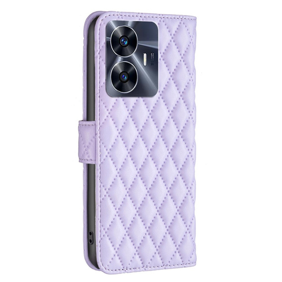 Klopové pouzdro pro Realme C55, Wallet, BINFEN COLOR, fialové