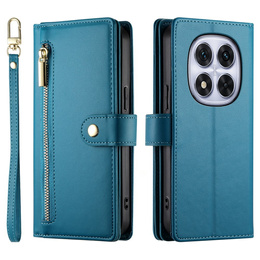 Klopové pouzdro pro Xiaomi Redmi Note 14 Pro 5G / Poco X7 5G, Wallet Zipper Pocket, modré