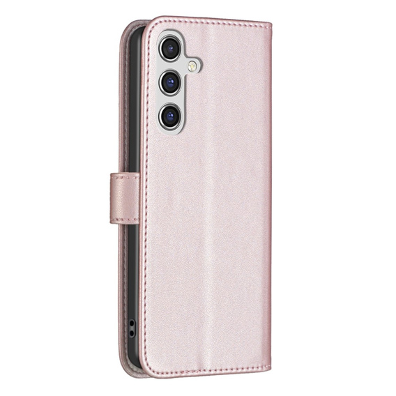 Klopové pouzdro pro Samsung Galaxy A55 5G,BINFEN Wallet, růžový