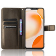 Klopové pouzdro pro Huawei Nova Y91 4G, Wallet Smart Magnet, hnědé