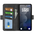 Klopové pouzdro pro Nothing Phone 3a Pro, Leather Wallet, černé