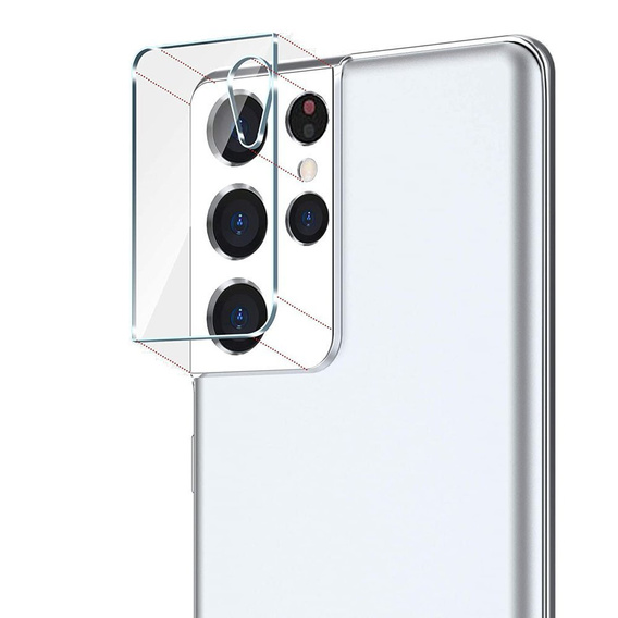 Tvrzené sklo na fotoaparát pro Samsung Galaxy S21 Ultra, průhledné