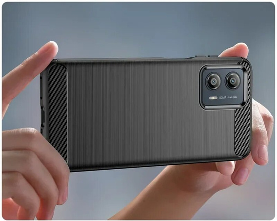Pouzdro pro Motorola Moto E14, Carbon, černé