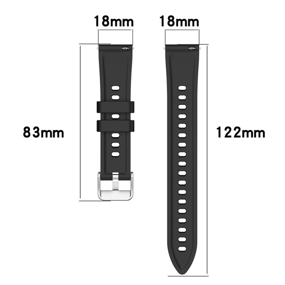Univerzální silikonový řemínek 18 mm