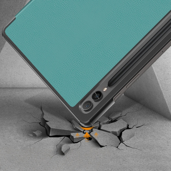 Pouzdro pro Samsung Galaxy Tab S9 FE+ Plus, Smartcase s prostorem pro stylus, zelené