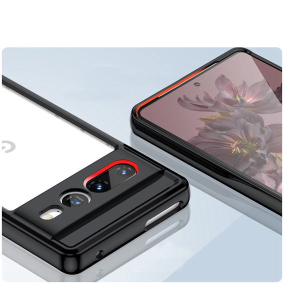 Pouzdro pro Google Pixel 7 Pro 5G, Fusion Hybrid, s ochranou fotoaparátu, transparentní / černé