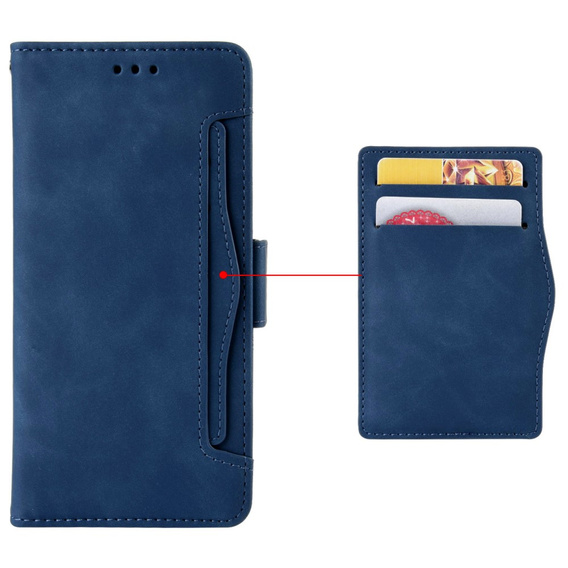 Klopové pouzdro pro Oppo Reno 12, Card Slot, námořnicky modré