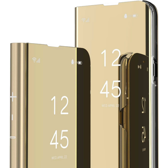 Pouzdro pro Samsung Galaxy A13 4G, Clear View, zlaté