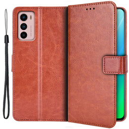 Klopové pouzdro pro Motorola Moto G42 4G, Crazy Horse Wallet, hnědé