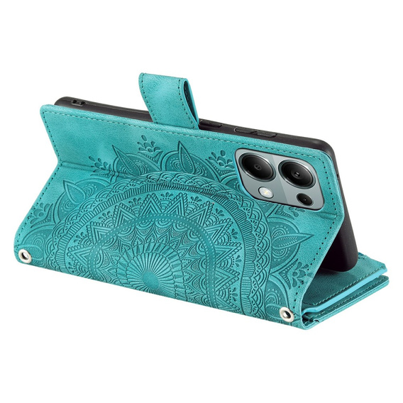 Klopové pouzdro pro Xiaomi Redmi Note 13 Pro 4G / Xiaomi Redmi Note 14S / Xiaomi Poco M6 Pro 4G, Mandala, zelené