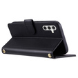 Pouzdro s klopou pro Samsung Galaxy S25, Rhombus Crossbody Leather, černé