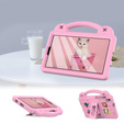 Dětské pouzdro pro Samsung Galaxy Tab A7 Lite 8.7 T220/T225, Cute Patterns, se stojánkem, růžové