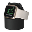 Silikonový nabíjecí stojánek pro Apple Watch 1/2/3/4/5/6/7/8/SE/Ultra, černý