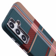 Pouzdro pro Samsung Galaxy S25+ Plus, Carbon Fiber MagSafe, červená / zelená