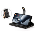 Klopové pouzdro pro Xiaomi 14T Pro, Wallet Zipper Pocket, černé