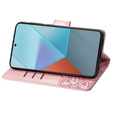 Klopové pouzdro pro Xiaomi Redmi Note 13 Pro 5G, Butterfly, růžové rose gold